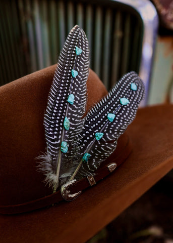 turquoise_cowboy_cowgirl_hat_feather_wild_west_rodeo_western_handcrafted_mack_and_co_designs_australia