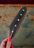 Turquoise Hat Feather