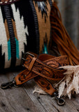 connie_tan_tooled_leather_saddle_blanket_saddleblanket_buckle_american_darling_turquoise_black_grey_western_cowgirl_handbag_rodeo_bag_fringe_mack_and_co_designs_australia