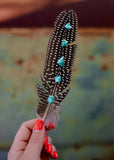 Turquoise Hat Feather