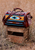 lorraine_saddle_blanket_antique_tooled_leather_buckstitch_overnight_travel_bag_american_darling_western_mack_and_co_designs_australia