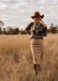 olive_longhorn_sweater_cowgirl_western_cotton_rye_outfitters_america_mack_and_co_designs_australia