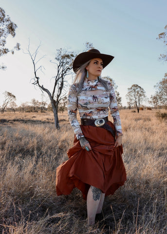 the_wild_horses_top_blouse_womens_western_fashion_mack_and_co_designs_australia