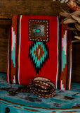 riana_tooled_leather_saddle_blanket_red_turquoise_buckle_buck_stitch_handbag_crossbody_rodeo_western_american_darling_bags_cowgirl_rodeo_mack_and_co_designs_australia