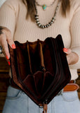 alvaro_organiser_wallet_tooled_leather_saddle_blanket_western_american_darling_bags_wristlet_clutch_crossbody_mack_and_co_designs_australia