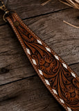 wristlet_american_darling_tooled_leather_handpainted_keyring_bag_tag_keychain_western_buckstitch_mack_and_co_designs_australia