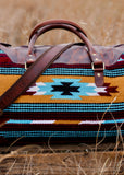 lorraine_saddle_blanket_antique_tooled_leather_buckstitch_overnight_travel_bag_american_darling_western_mack_and_co_designs_australia