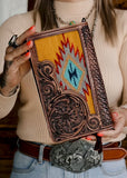 alvaro_organiser_wallet_tooled_leather_saddle_blanket_western_american_darling_bags_wristlet_clutch_crossbody_mack_and_co_designs_australia