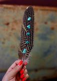 Turquoise Hat Feather