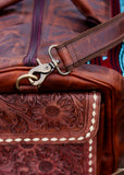 lorraine_saddle_blanket_antique_tooled_leather_buckstitch_overnight_travel_bag_american_darling_western_mack_and_co_designs_australia