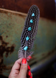 Turquoise Hat Feather