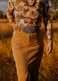 westerly_corduroy_skirt_camel_western_cowgirl_mack_and_co_designs_australia