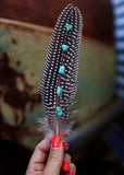 Turquoise Hat Feather