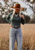 talia_knit_top_in_dark_sage_western_rodeo_fashion_cowgirl_mack_and_co_designs_australia