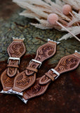 sunflower_western_tooled_leather_apple_watch_band_genuine_real_cowgirl_mack_and_co_designs_australia