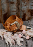 the_buckle_tooled_leather_bag_strap_tan_american_darling_western_floral_flower_mack_and_co_designs_australia