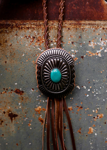 leather_concho_bolo_necklace_american_darling_turquoise_genuine_western_cowboy_cowgirl_mack_and_co_designs_australia