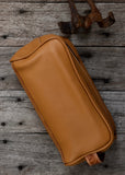 Bandera Cowhide Toiletries Bag - Tan Tooled Leather