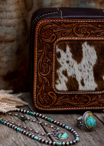 addilyn_cowhide_jewellery_jewelry_case_chocolate_tooled_brown_white_suede_leather_mack_and_co_designs_australia