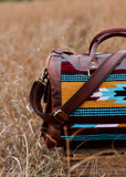 lorraine_saddle_blanket_antique_tooled_leather_buckstitch_overnight_travel_bag_american_darling_western_mack_and_co_designs_australia