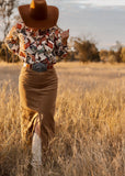 westerly_corduroy_skirt_camel_western_cowgirl_mack_and_co_designs_australia