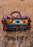 lorraine_saddle_blanket_antique_tooled_leather_buckstitch_overnight_travel_bag_american_darling_western_mack_and_co_designs_australia