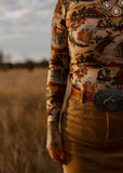 westerly_corduroy_skirt_camel_western_cowgirl_mack_and_co_designs_australia